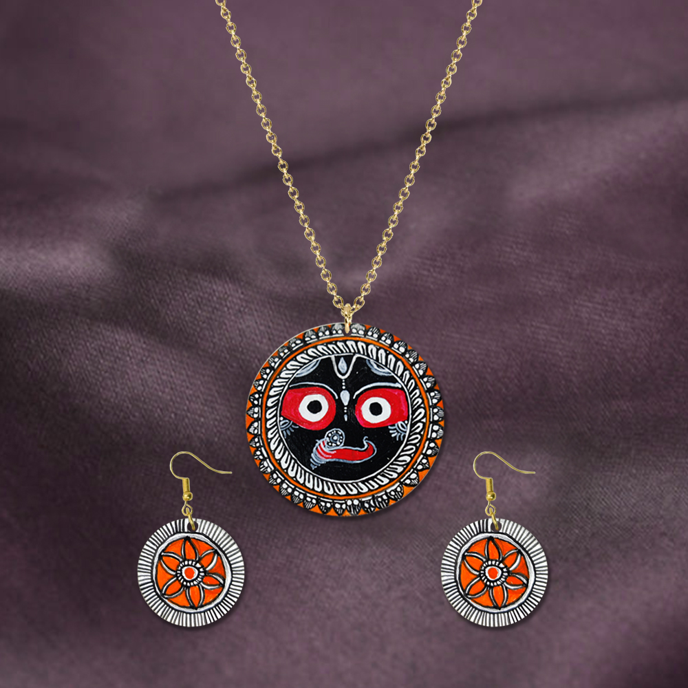 Pattachitra Art On MDF Jewellery DIY Kit by Penkraft
